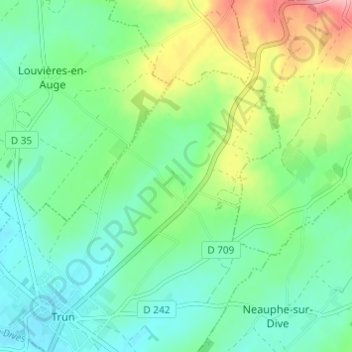 Mappa topografica Le Ménil Girard, altitudine, rilievo