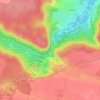 Mappa topografica Cascades des Vaux de Cernay, altitudine, rilievo