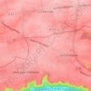 Mappa topografica La Porte Blanche, altitudine, rilievo