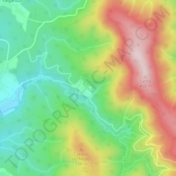 Mappa topografica Feridouro, altitudine, rilievo
