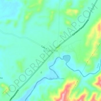 Mappa topografica El Estrecho, altitudine, rilievo