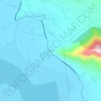 Mappa topografica Nadihal, altitudine, rilievo