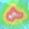Mappa topografica Mount San Cristobal, altitudine, rilievo