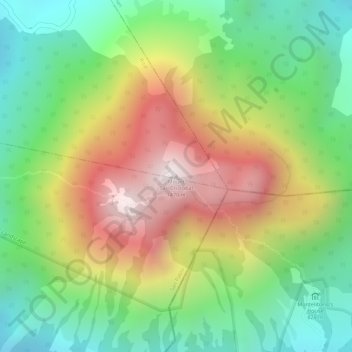 Mappa topografica Mount San Cristobal, altitudine, rilievo