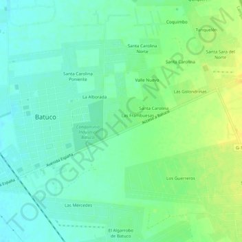 Mappa topografica Los Cántaros, altitudine, rilievo