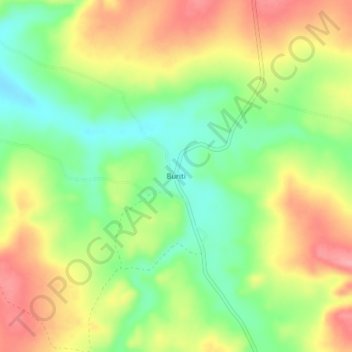 Mappa topografica Buriti, altitudine, rilievo