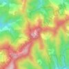 Mappa topografica Monte Carnevale, altitudine, rilievo