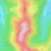 Mappa topografica Puy de la Tourte, altitudine, rilievo