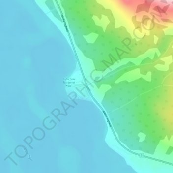 Mappa topografica Teslin Lake, altitudine, rilievo