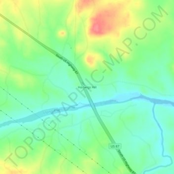 Mappa topografica Hedwigs Hill, altitudine, rilievo