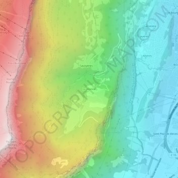 Mappa topografica La Dionne, altitudine, rilievo