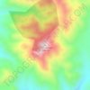Mappa topografica Dry Mountain, altitudine, rilievo