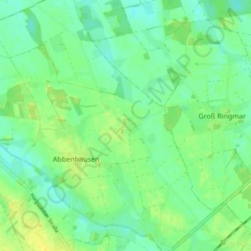 Mappa topografica Üssinghausen, altitudine, rilievo