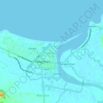 Mappa topografica Talisay, altitudine, rilievo