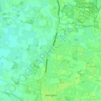 Mappa topografica Noordink, altitudine, rilievo