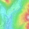 Mappa topografica Crego, altitudine, rilievo