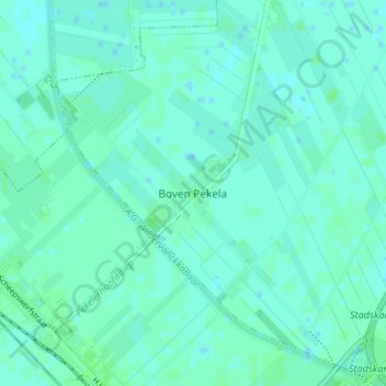 Mappa topografica Boven Pekela, altitudine, rilievo