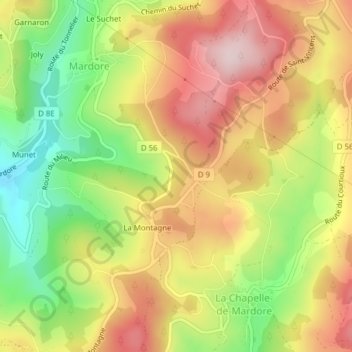 Mappa topografica La Croix Saint-Jean, altitudine, rilievo
