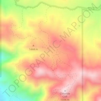 Mappa topografica Chloride City, altitudine, rilievo