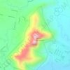 Mappa topografica Sleeping Giant, altitudine, rilievo