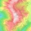 Mappa topografica Monte Serano, altitudine, rilievo