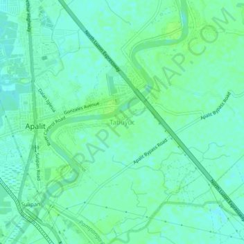 Mappa topografica Tabuyuc, altitudine, rilievo