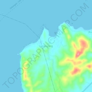 Mappa topografica Canduyong, altitudine, rilievo
