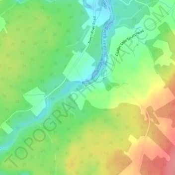 Mappa topografica Coates Mills, altitudine, rilievo