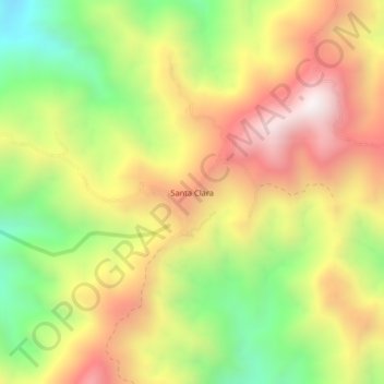 Mappa topografica Santa Clara, altitudine, rilievo