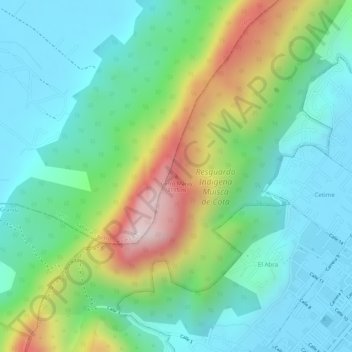 Mappa topografica Cerro Majuy, altitudine, rilievo
