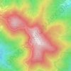 Mappa topografica Monte Serra, altitudine, rilievo