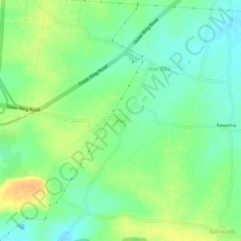 Mappa topografica Rui, altitudine, rilievo