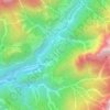 Mappa topografica Lovea, altitudine, rilievo