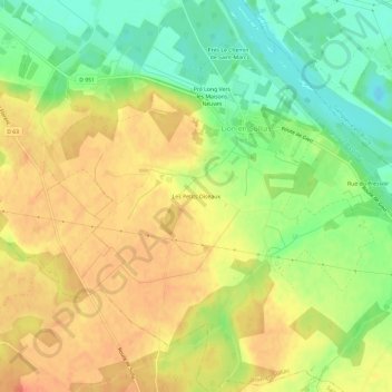 Mappa topografica Les Petits Oiseaux, altitudine, rilievo