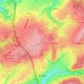 Mappa topografica Transvaal, altitudine, rilievo