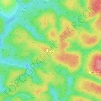 Mappa topografica Ekok, altitudine, rilievo