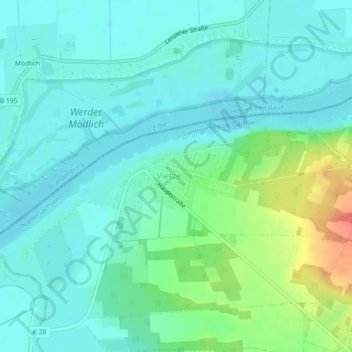 Mappa topografica WendLAN Breitbandversorgung, altitudine, rilievo
