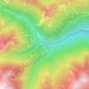 Mappa topografica Frontiere, altitudine, rilievo