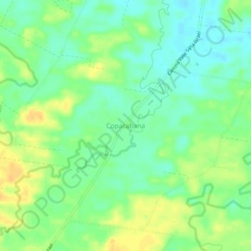 Mappa topografica Copacabana, altitudine, rilievo