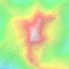 Mappa topografica Tocllaraju, altitudine, rilievo