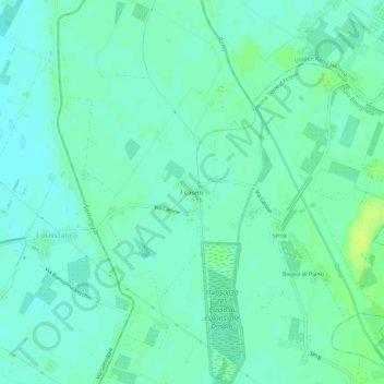 Mappa topografica I Casetti, altitudine, rilievo
