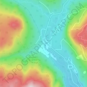 Mappa topografica Carmi, altitudine, rilievo