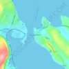 Mappa topografica Ballylumford, altitudine, rilievo