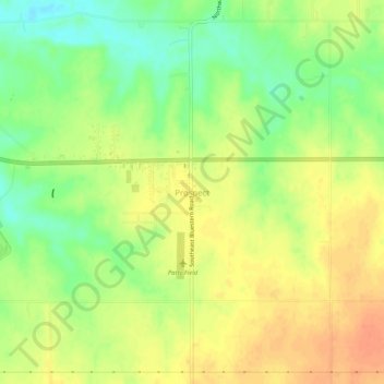 Mappa topografica Prospect, altitudine, rilievo