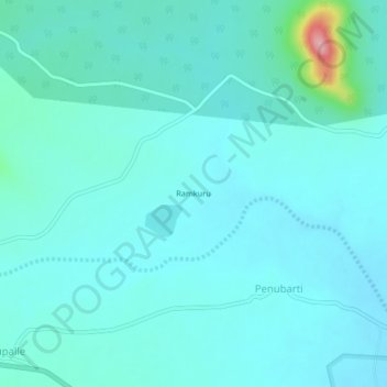 Mappa topografica Ramkuru, altitudine, rilievo