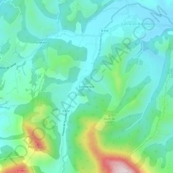 Mappa topografica Salefranque, altitudine, rilievo