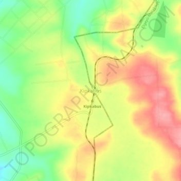Mappa topografica Kipkabus, altitudine, rilievo