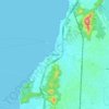 Mappa topografica Si Racha, altitudine, rilievo