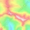 Mappa topografica View of Red Valleyw, altitudine, rilievo