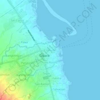 Mappa topografica Cormidal, altitudine, rilievo